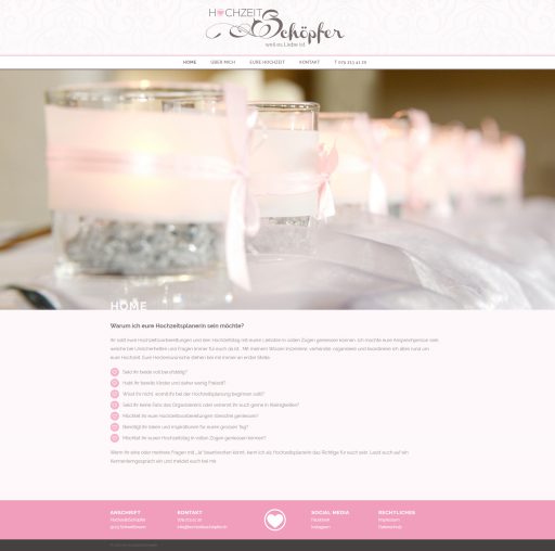 Webdesign Hochzeitsschöpfer