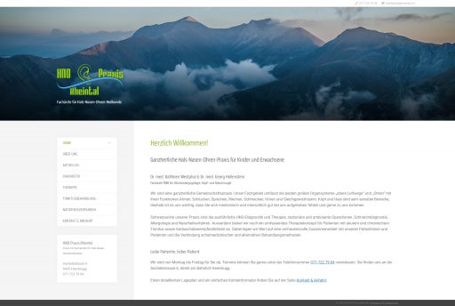 Webdesign HNO Praxis Rheintal