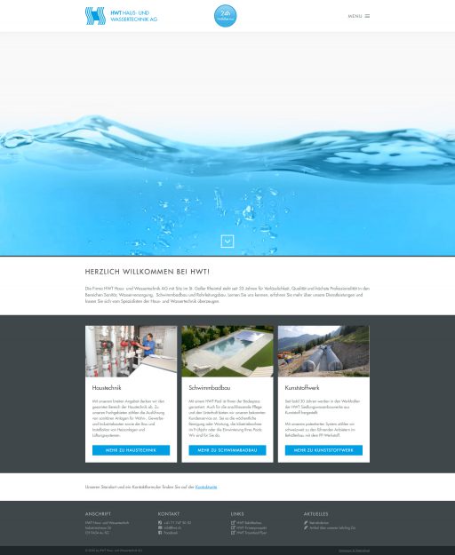 Webdesign HWT Haus- und Wassertechnik