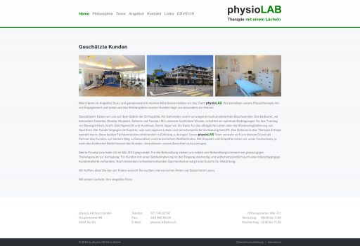 Webdesign physioLAB