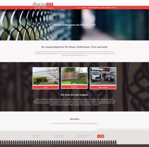 Webdesign Simons Zäune