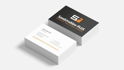 Visitenkarten Sandstrahlen PLUS