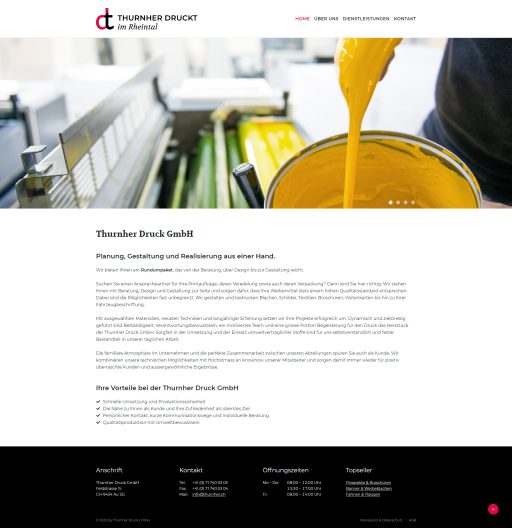 Webdesign Thurnher Druck
