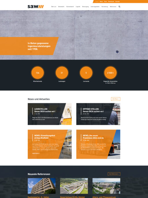 Webdesign SAW Gruppe