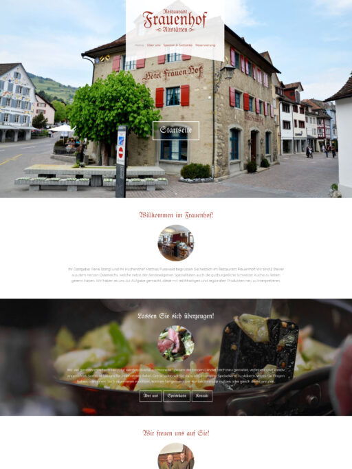 Webdesign Restaurant Frauenhof