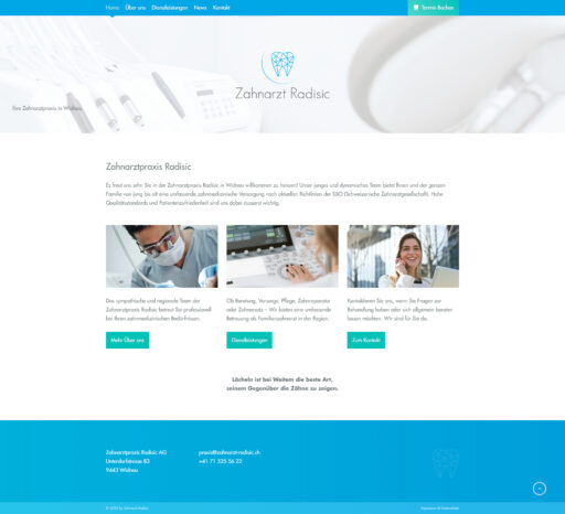 Webdesign Zahnarzt Radisic