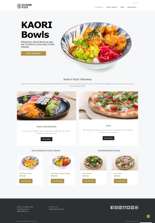 WebdesignHOTEL SEEDAMM PLAZA