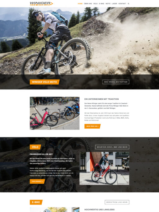 Webdesign Winiger Velo Moto