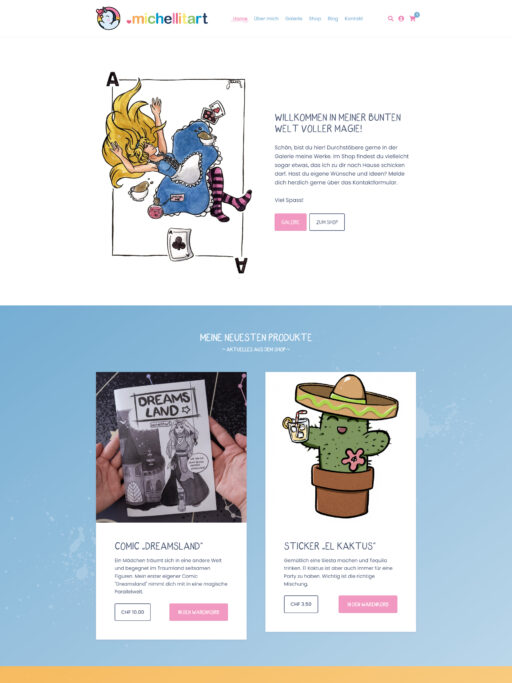 Webdesign michellitart.ch