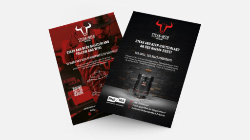 Flyer Design Steak and Beer