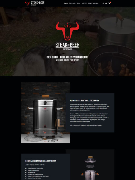 Webdesign Steak and Beer