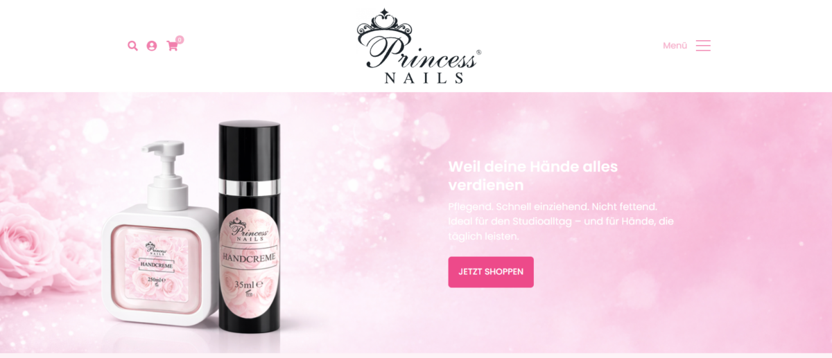 Webdesign Princessnails Schweiz