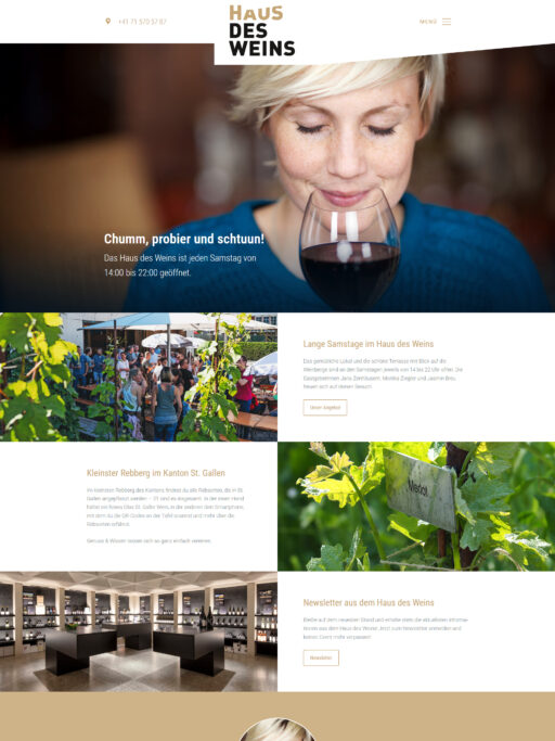 Webdesign Haus des Weins SG