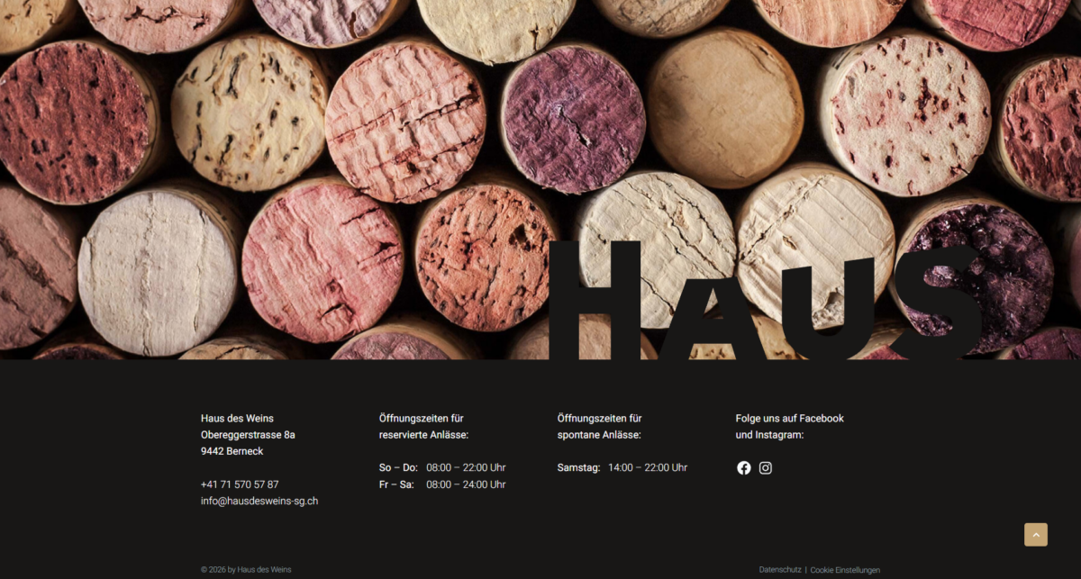 Webdesign Haus des Weins SG 5