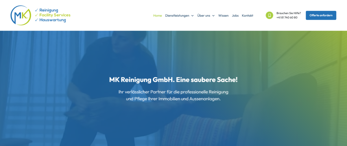 Webdesign MK Reinigung GmbH