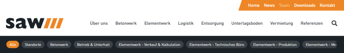 Webdesign SAW Gruppe